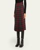 Burberry Check Pleated Wrap Midi Skirt - 2