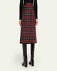 Burberry Check Pleated Wrap Midi Skirt - 3