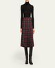 Burberry Check Pleated Wrap Midi Skirt - 5