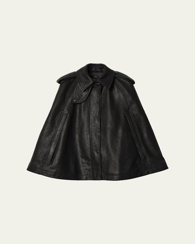 Burberry Clevedon Leather Cape