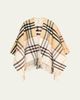 Burberry Contrast Check Cashmere-Wool Cape - 1