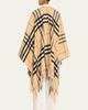 Burberry Contrast Check Cashmere-Wool Cape - 3