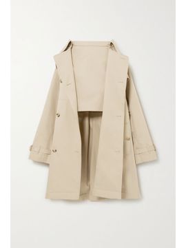 BURBERRY Convertible cotton-gabardine skirt