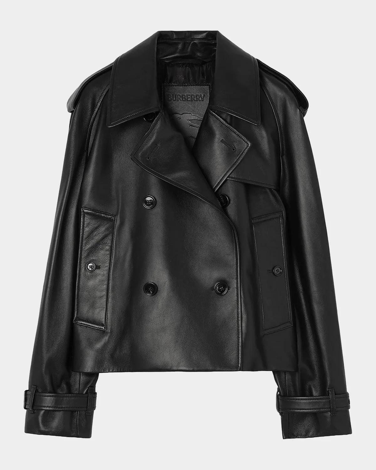 Burberry Cropped Cashmere Mayfair Trench Jacket