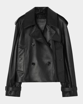 Burberry Cropped Cashmere Mayfair Trench Jacket