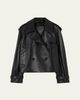 Burberry Cropped Leather Mayfair Trench Jacket - 1