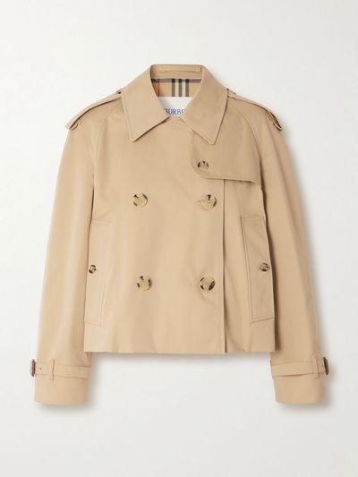BURBERRY Double-breasted cotton-gabardine trench coat
