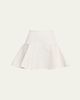 Burberry Ebony Cotton Twill Flare Mini Skirt - 1