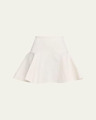 Burberry Ebony Cotton Twill Flare Mini Skirt