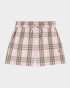 Burberry Evelyn Check Cotton Shorts