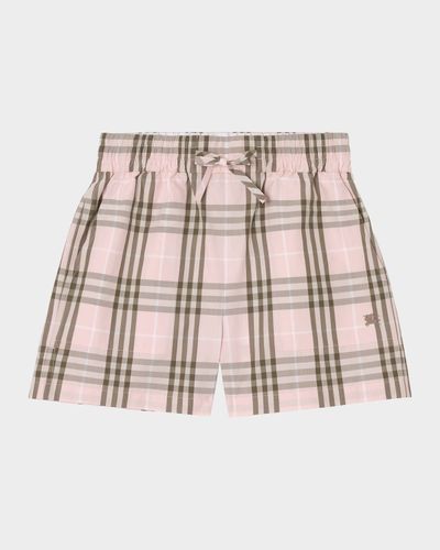 Burberry Evelyn Check Cotton Shorts
