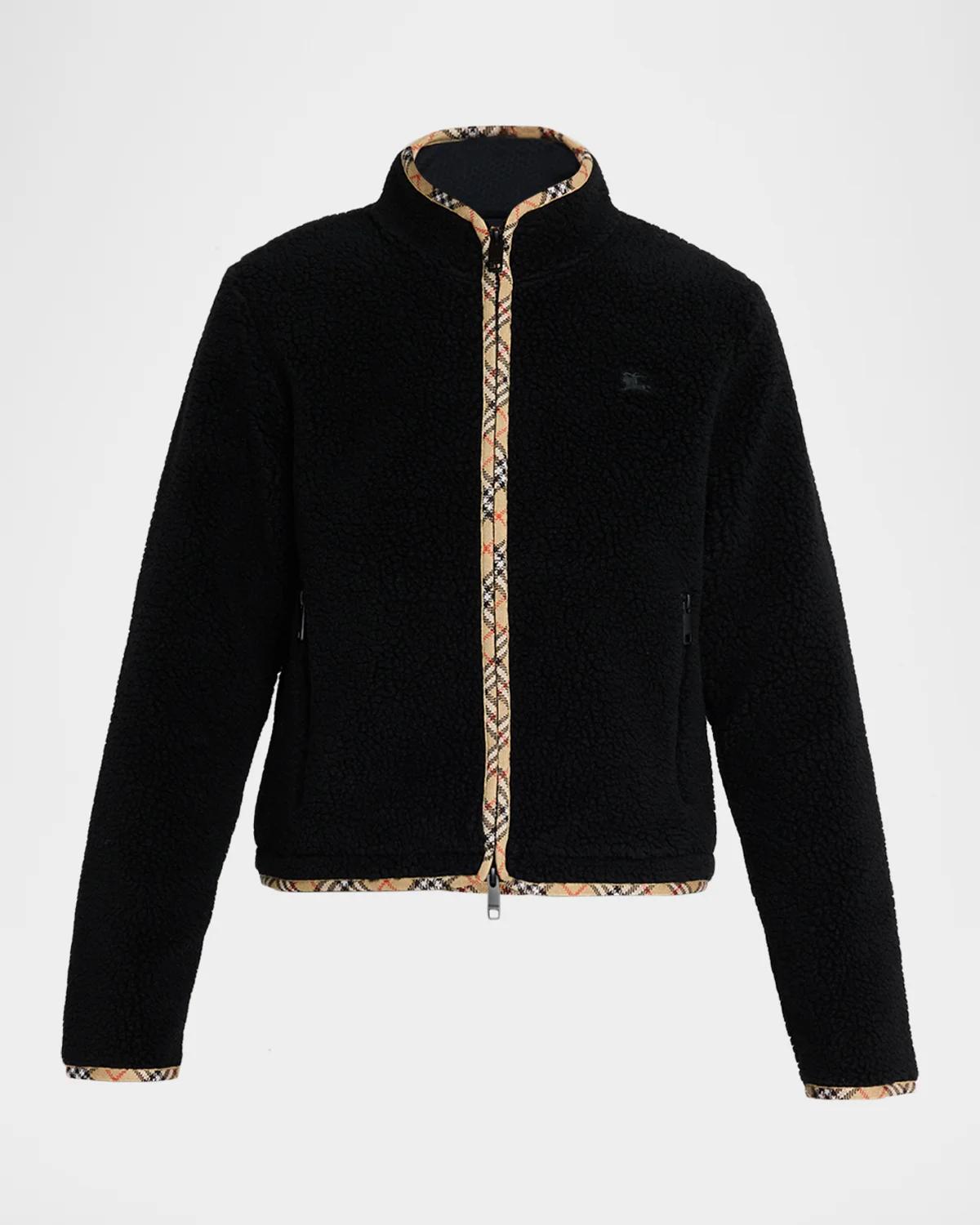Burberry Felicia Wool-Cashmere Fleece Jacket