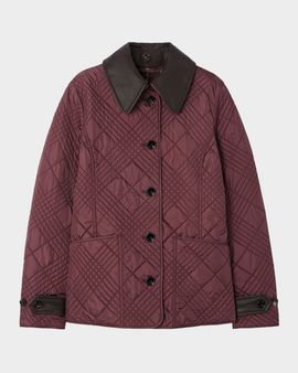 Burberry Fernleigh Check Quilted Slim Jacket