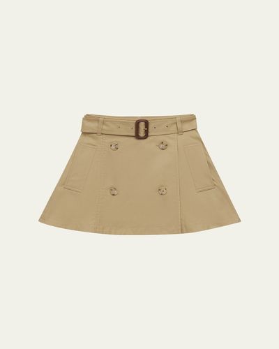 Burberry Girl's Katey Cotton Trench Skirt