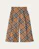 Burberry Girl's Maya Cotton Check Wide-Leg Pants - 1