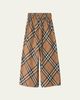 Burberry Girl's Maya Cotton Check Wide-Leg Pants - 2