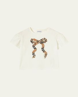 Burberry Girl's Roxy Bow Applique T-Shirt