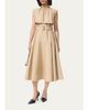 Burberry Jessica Sleeveless Belted Cotton Poplin Midi Dress - 2