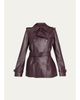 Burberry Kensington Leather Belted Short Trench Jacket - 1