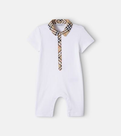Burberry Kids Burberry Kids Baby Burberry Check cotton-blend onesie