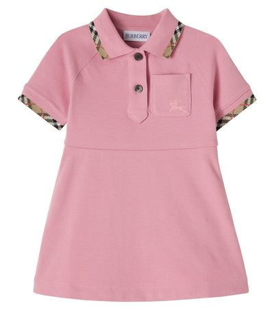Burberry Kids Burberry Kids Baby Burberry Check cotton piqué polo dress