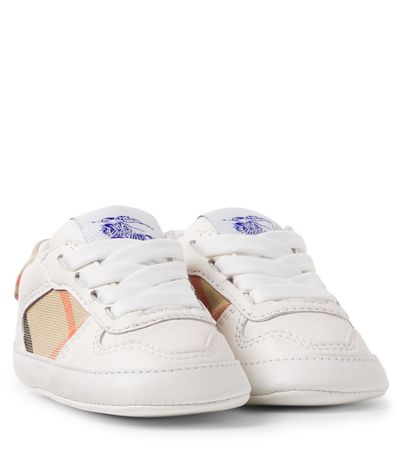 Burberry Kids Burberry Kids Baby Burberry Check leather sneakers