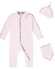 Burberry Kids Burberry Kids Baby cotton-blend beanie, bib, and onesie set - 1