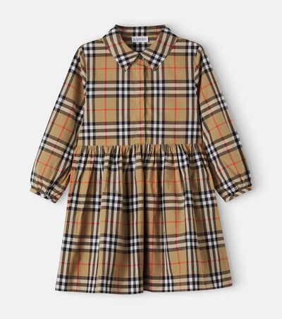 Burberry Kids Burberry Kids Burberry Check cotton poplin shirt dress