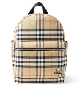 Burberry Kids Burberry Kids Burberry Check leather-trimmed backpack