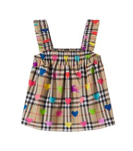 Burberry Kids Burberry Kids Burberry Check printed cotton top