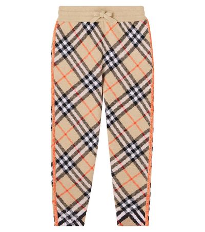 Burberry Kids Burberry Kids Burberry Check wool sweatpants