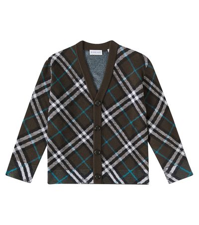 Burberry Kids Burberry Kids Checked wool cardigan