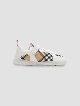 Burberry Little Kid's & Kid's Check Leather Low-Top Sneakers
