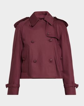 Burberry Mayfair Double-Breasted Short Trench Coat