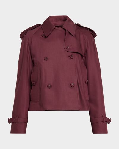 Burberry Mayfair Double-Breasted Short Trench Coat