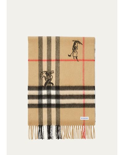 Burberry Men's Check Mates Cashmere Scarf