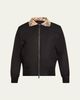 Burberry Men's Glenfields Nylon Check-Collar Blouson - 1