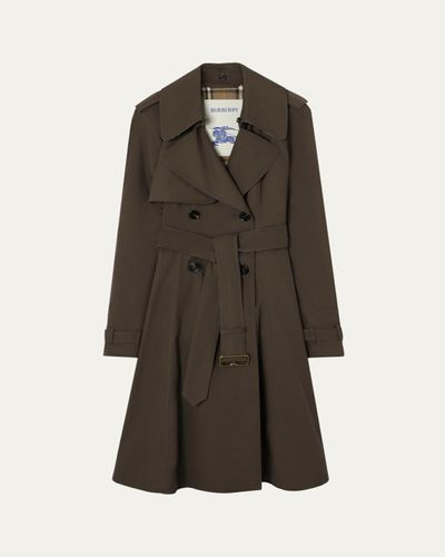 Burberry Pembury Belted A-Line Trench Coat