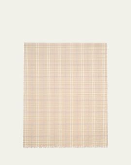 Burberry Sequined Check Wool Silk-Blend Scarf