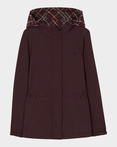 Burberry Shifford Reversible Check Hooded Jacket