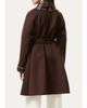 Burberry Verona Check Lapels Belted Double-Wool Wrap Coat - 3