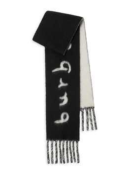 Burberry Women's Alpaca-Blend Reversible Logo Scarf