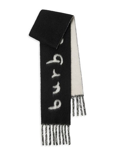 Burberry Women's Alpaca-Blend Reversible Logo Scarf