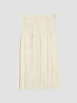 Burberry Women's Annalie Check Silk Midi Kilt