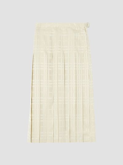 Burberry Women's Annalie Check Silk Midi Kilt