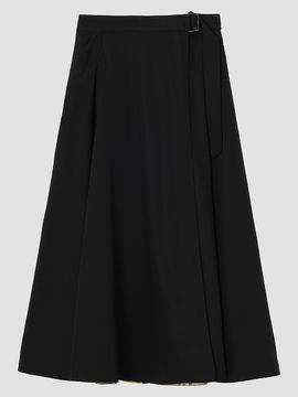 Burberry Women's Belina Belted Wool Twill Midi Skirt