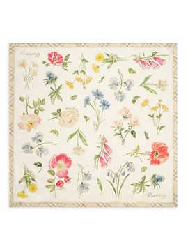 Burberry Women's Blooms of Britain Silk Square Scarf