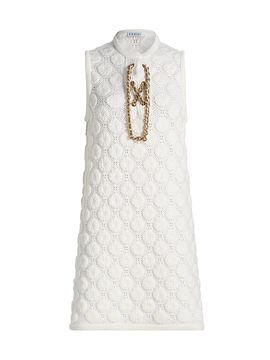 Burberry Women's Brittany Crochet Cotton-Blend Mini Dress