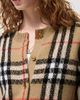 Burberry Women's Check Cashmere Cardigan - 4