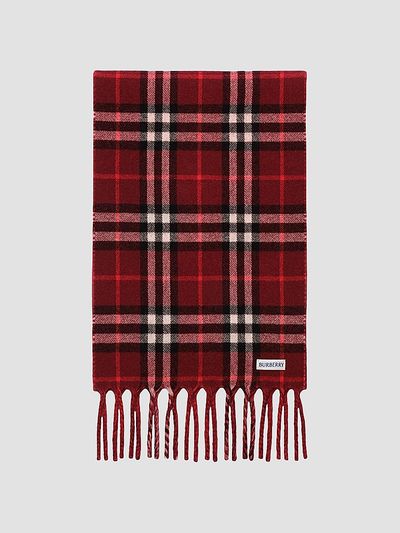 Burberry Women's Check Cashmere Reversible Scarf
